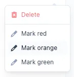 Color marking menu